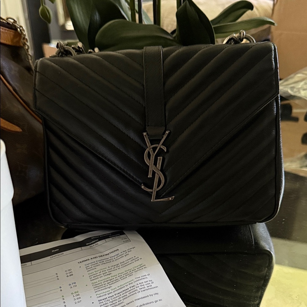 Black Chevron Shoulder Bag